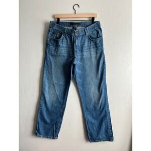 Calvin Klein Jeans Men Size 34 Low‎ Rise Straight Blue Denim Pants vintage y2k